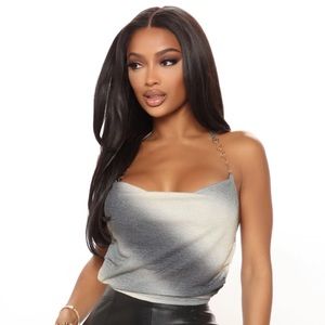 Charcoal Chain Crop Top